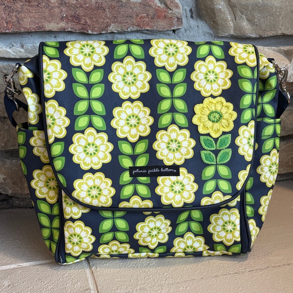 Petunia Pickle Bottom Navy Floral Backpack Diaper Bag